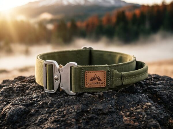 Collier Tactique K9 à Poignée — Boucle Cobra Acier